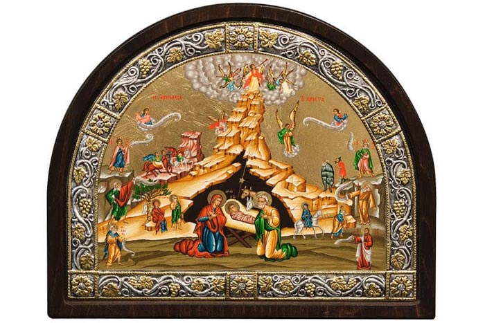The icon of the birth of Jesus