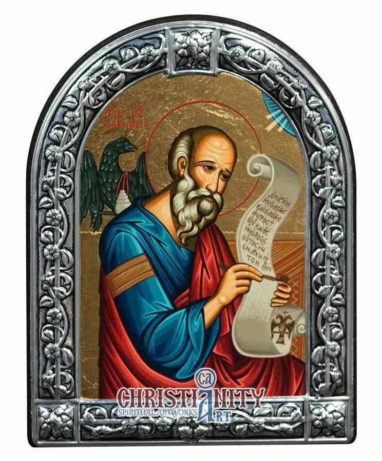 Saint John the Baptist - Metallic icon on wood locally gold plated - M ...