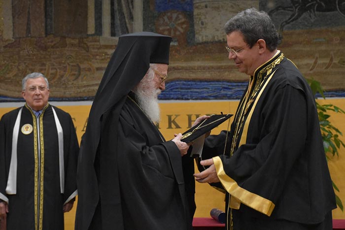 The Aristotle University of Thessaloniki honored the Archbishop of Albania Anastasios