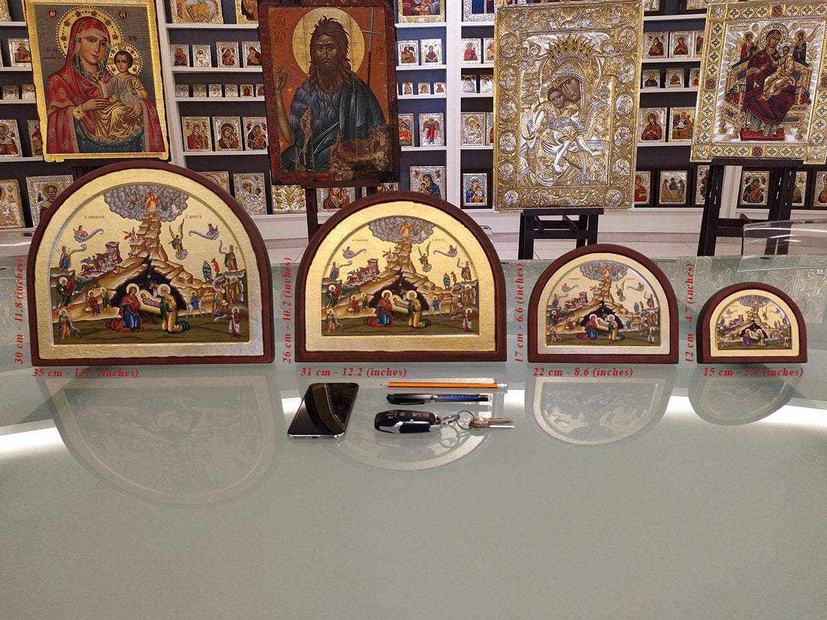 The Birth of Jesus Christ (Engraved Icon - E Series)-Christianity Art
