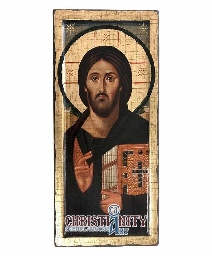 Christ Pantocrator of Sinai (100% Handpainted Icon - P Series)-Christianity Art