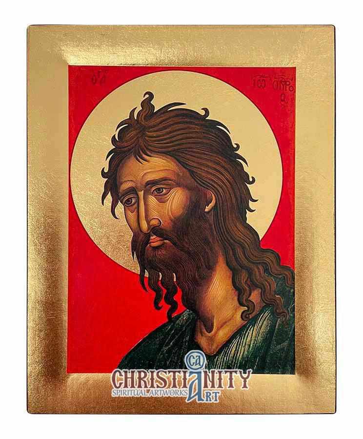 Saint John the Baptist (Engraved icon - S Series)-Christianity Art