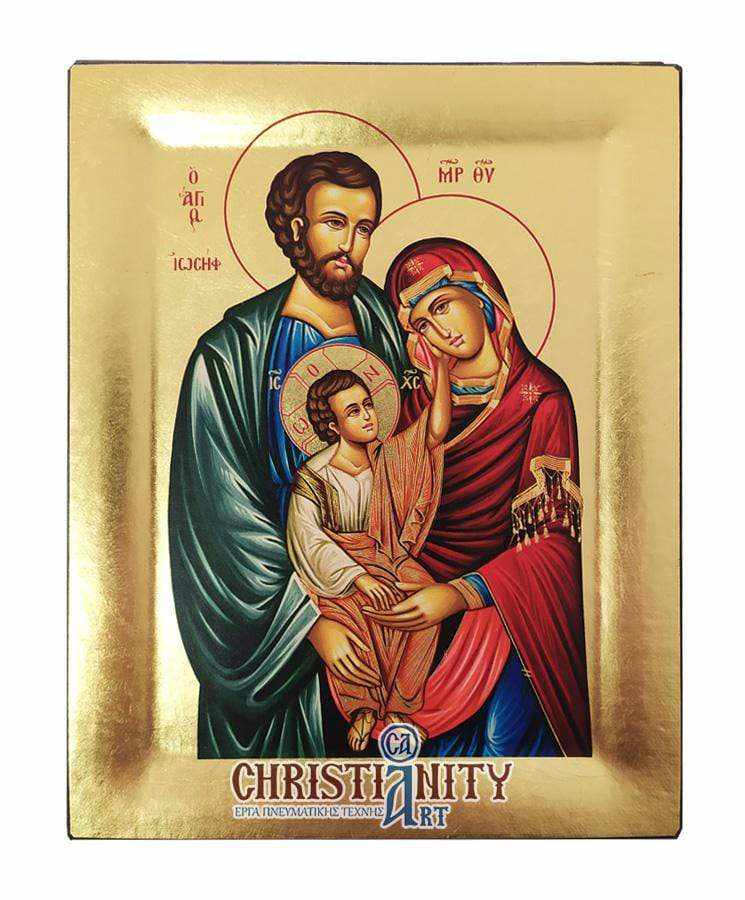The Holy Family (Engraved icon - S Series)-Christianity Art