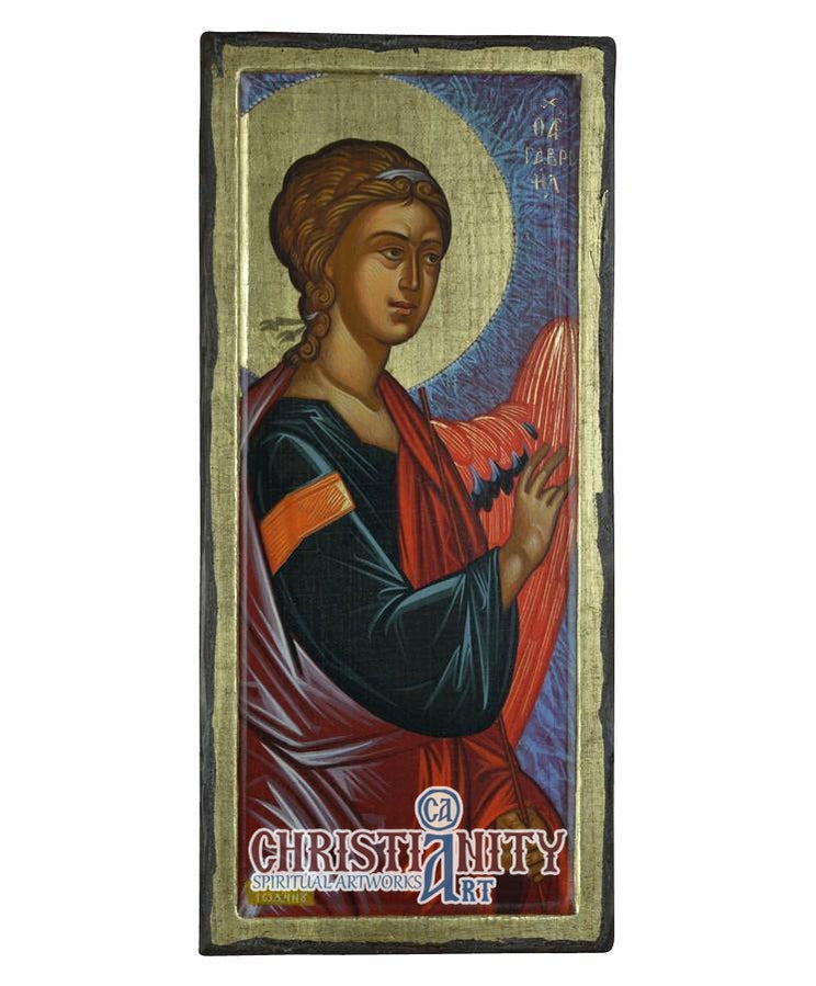 Archangel Gabriel (100% Handpainted Icon - P Series)-Christianity Art