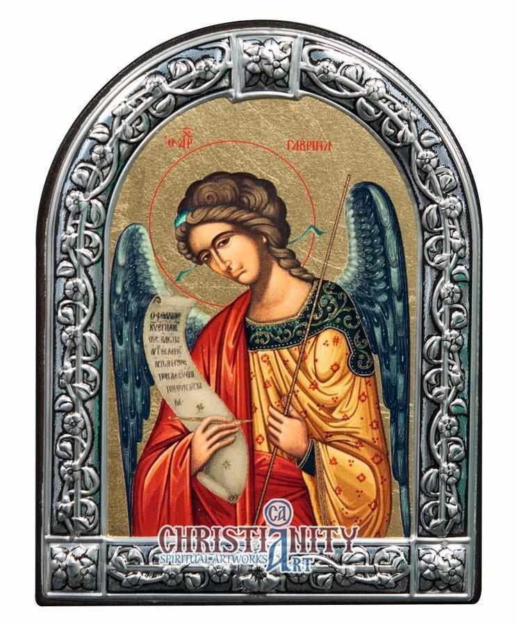 Archangel Gabriel (Metallic icon - MC Series)-Christianity Art