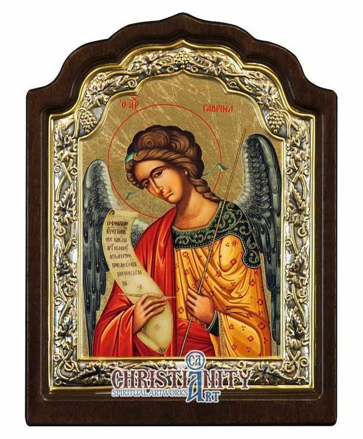 Archangel Gabriel (Silver icon - C Series)-Christianity Art