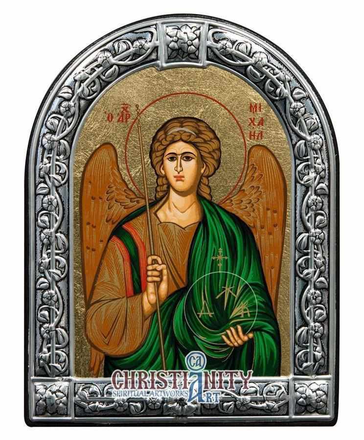 Archangel Michael (Metallic icon - MC Series)-Christianity Art