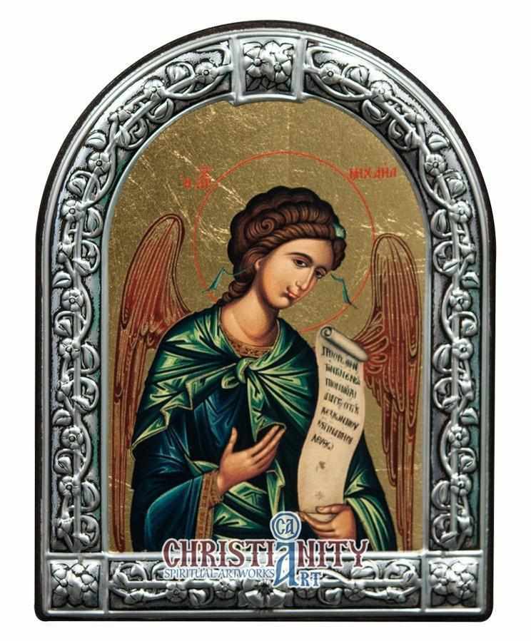Archangel Michael (Metallic icon - MC Series)-Christianity Art
