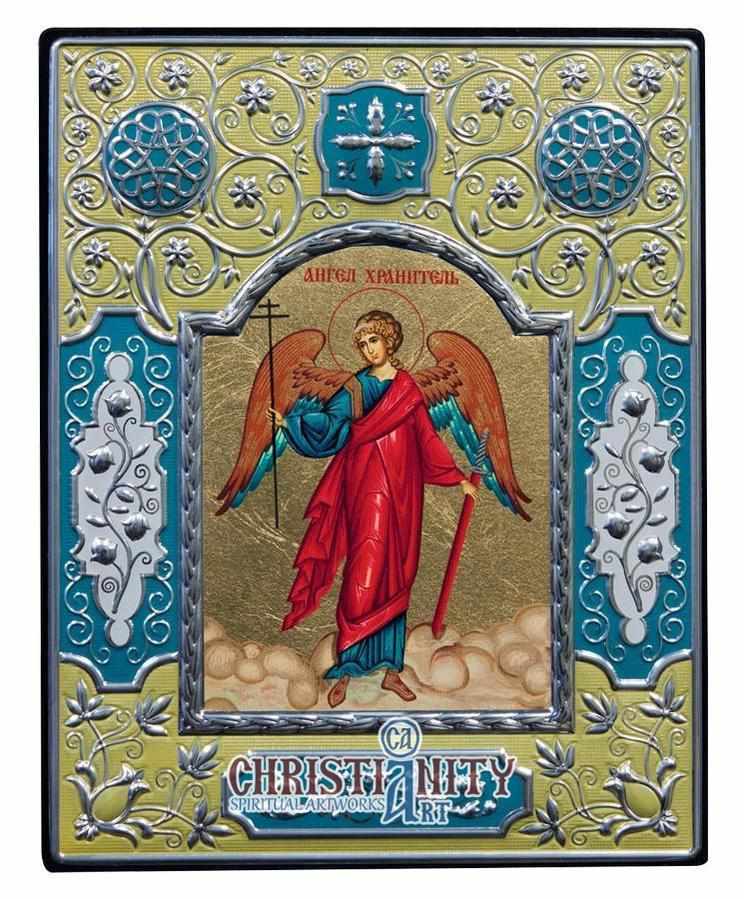 Guardian Angel (Metallic icon - ME Series)-Christianity Art