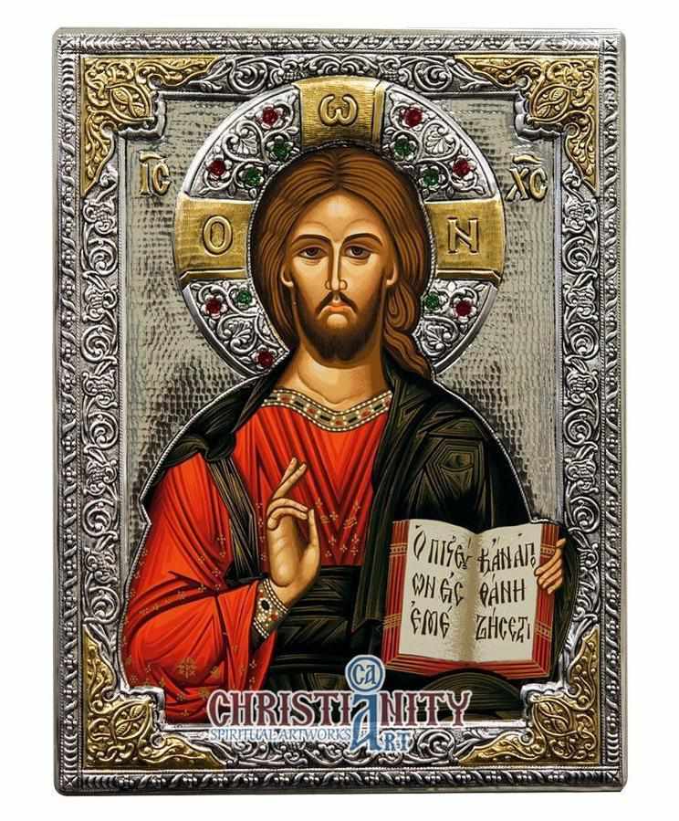 Jesus Christ from Kazan (Silver icon - G Series)-Christianity Art
