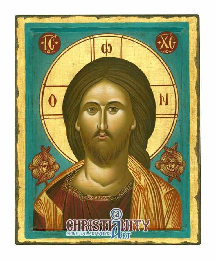 Jesus Christ Pantocrator (100% Handpainted Icon - P Series)-Christianity Art