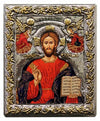 Jesus Christ Pantocrator (Silver icon - G Series)-Christianity Art