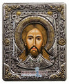 Jesus Christ's sacred Mandylio (Shroud) (Silver icon - G Series)-Christianity Art