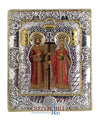 Saints Constantine and Helen (Silver icon - G Series)-Christianity Art