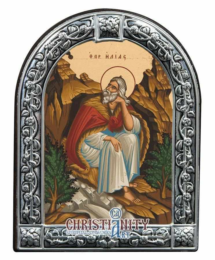 Prophet Elias (Metallic icon - MC Series)-Christianity Art