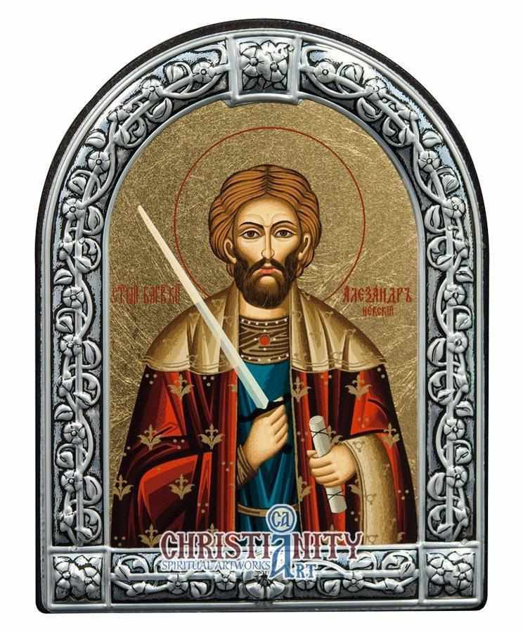 Saint Alexander (Metallic icon - MC Series)-Christianity Art