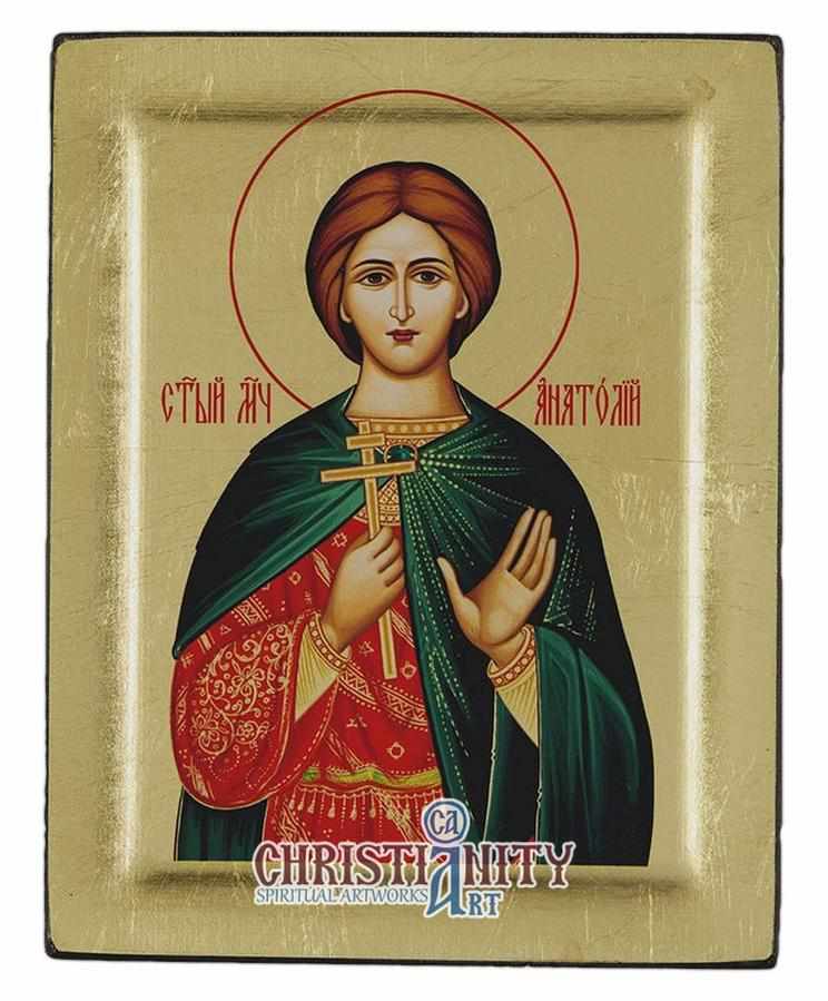 Saint Anatolios (Engraved icon - S Series)-Christianity Art
