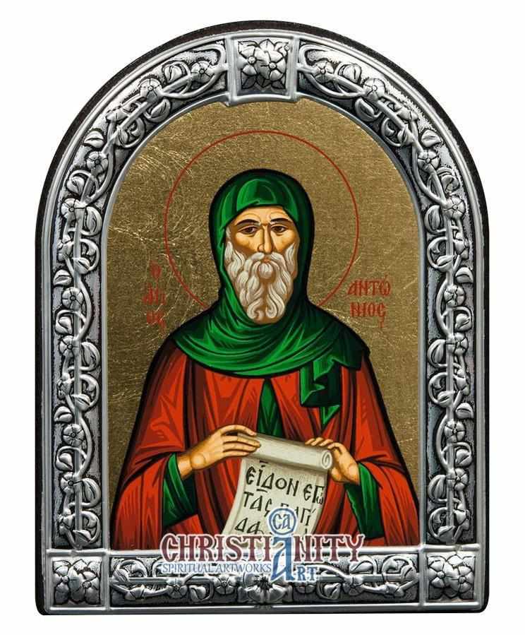 Saint Antony (Metallic icon - MC Series)-Christianity Art