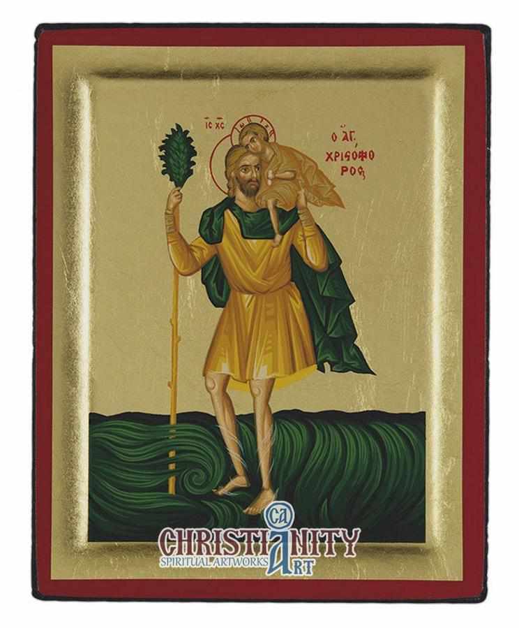 Saint Christoforos (Engraved icon - S Series)-Christianity Art