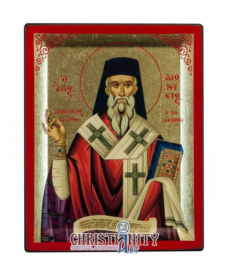 Saint Dionysios (Engraved icon - S Series)-Christianity Art