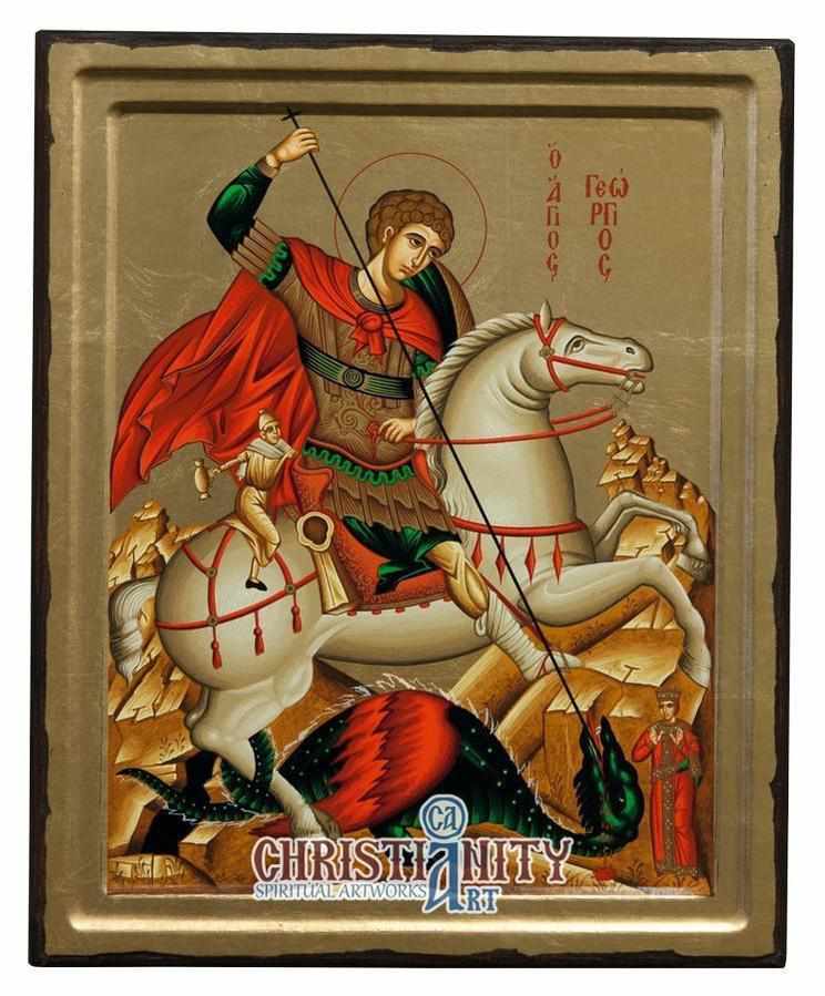 Saint George (Engraved Icon - E Series)-Christianity Art