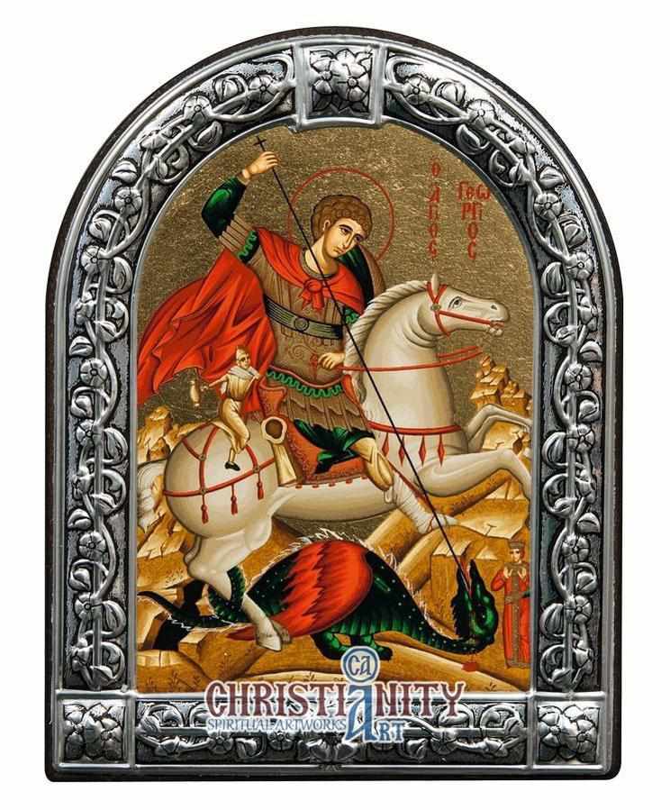 Saint George (Metallic icon - MC Series)-Christianity Art