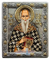 Saint Haralambos (Silver icon - G Series)-Christianity Art