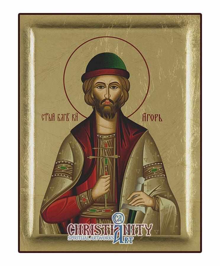 Saint Igor (Engraved icon - S Series)-Christianity Art