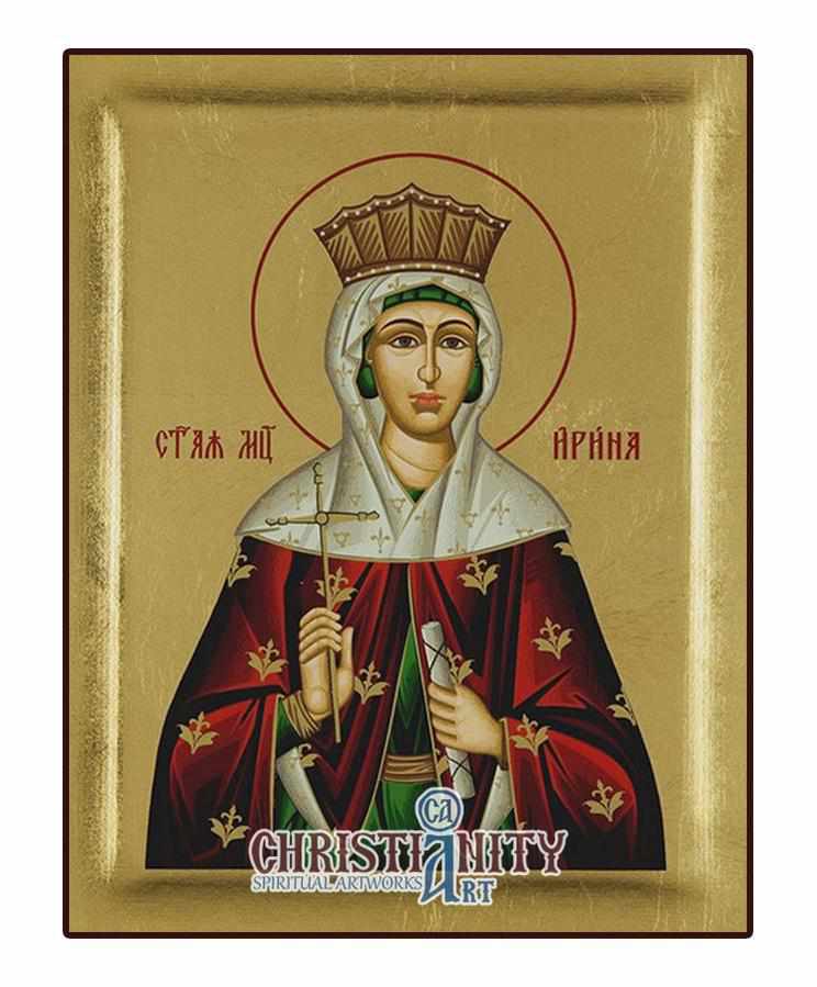 Saint Irina (Engraved icon - S Series)-Christianity Art