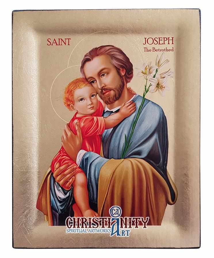 Saint Joseph (Engraved icon - S Series)-Christianity Art