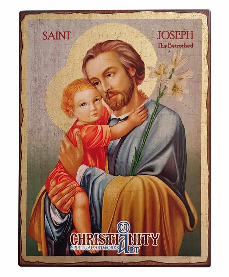 Saint Joseph (Aged icon - SW Series)-Christianity Art