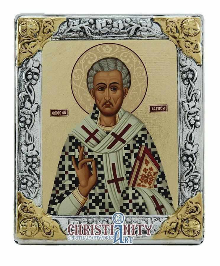 Saint Lazaros (Silver icon - G Series)-Christianity Art