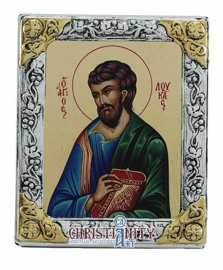 Saint Loucas (Silver icon - G Series)-Christianity Art