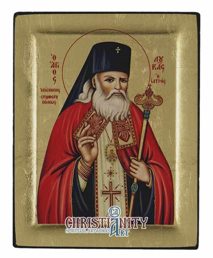 Saint Loucas the Doctor (Engraved icon - S Series)-Christianity Art