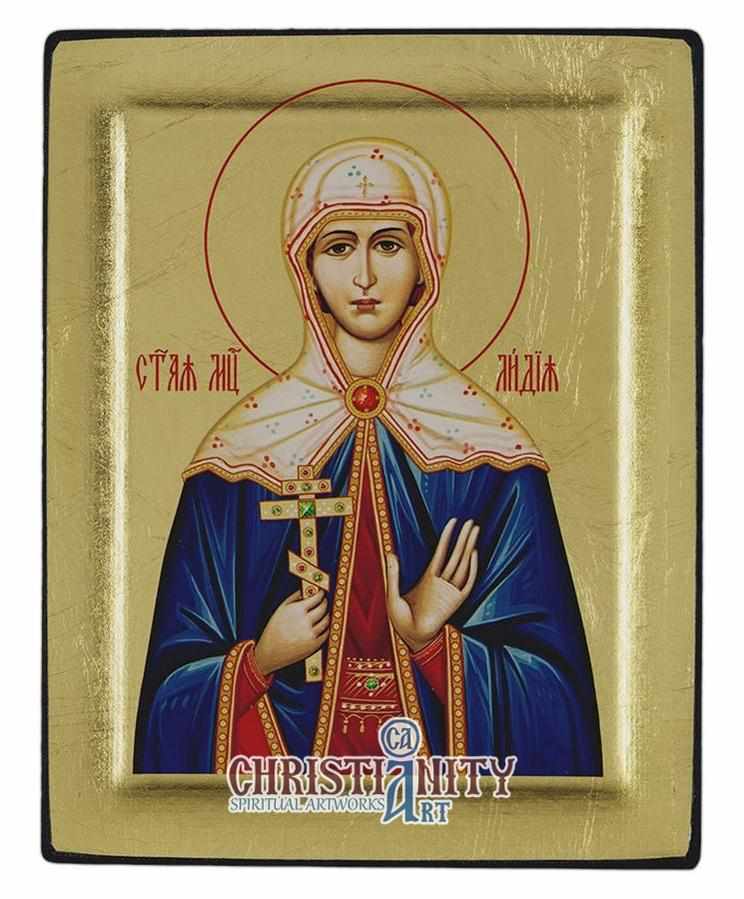 Saint Lydia (Engraved icon - S Series)-Christianity Art
