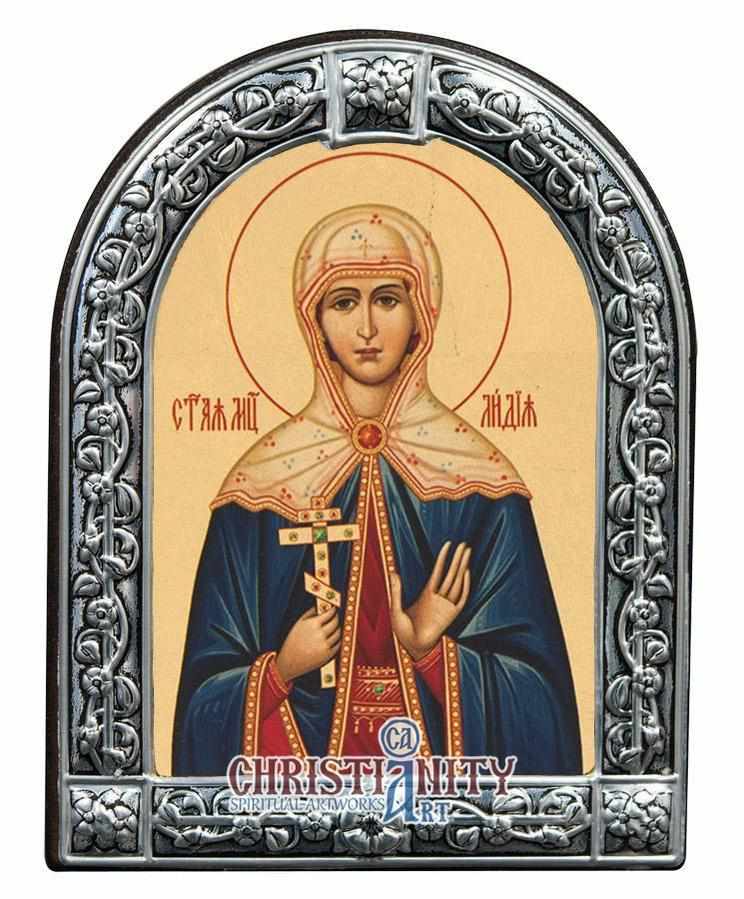 Saint Lydia (Metallic icon - MC Series)-Christianity Art