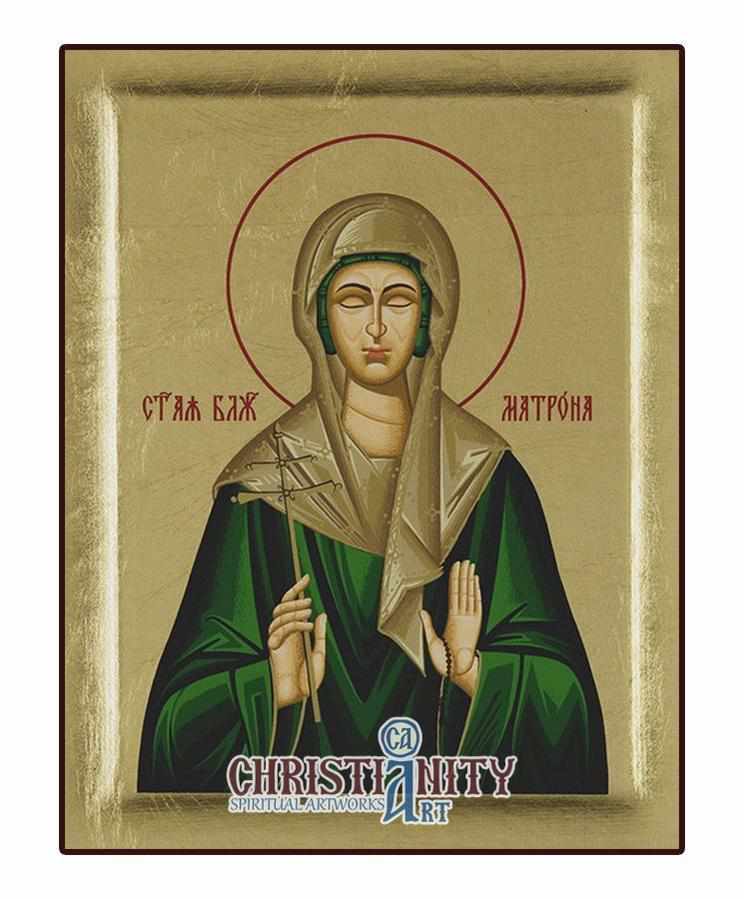 Saint Matrona (Engraved icon - S Series)-Christianity Art