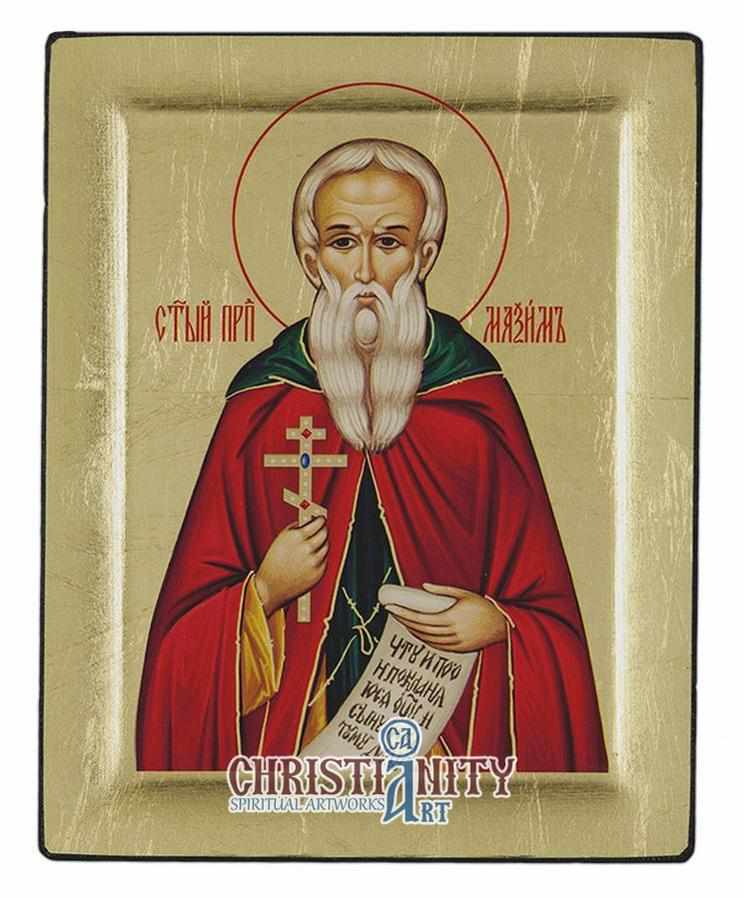 Saint Maximos (Engraved icon - S Series)-Christianity Art
