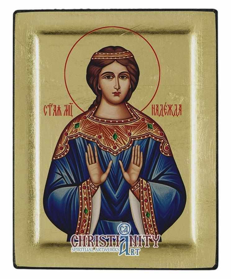 Saint Nadiezda (Engraved icon - S Series)-Christianity Art