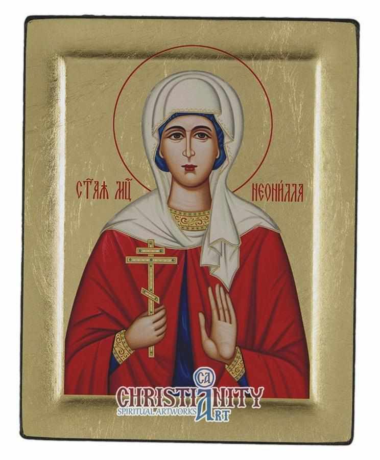 Saint Neonylla (Engraved icon - S Series)-Christianity Art