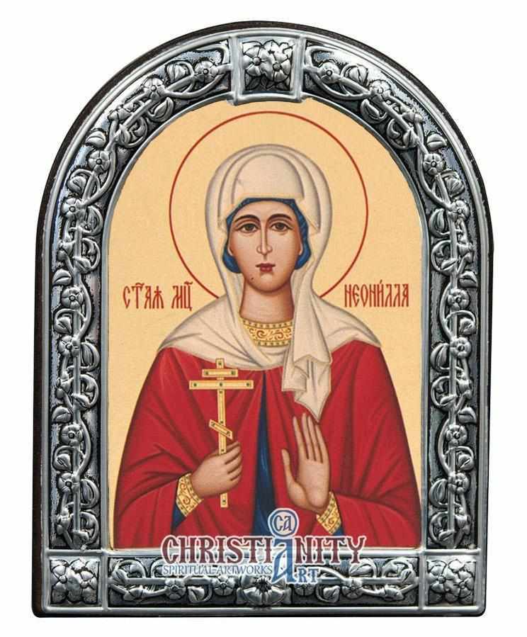 Saint Neonylla (Metallic icon - MC Series)-Christianity Art