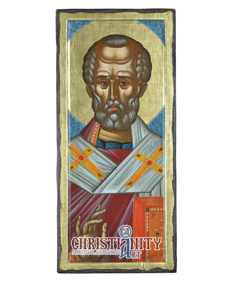 Saint Nicolaos (100% Handpainted Icon - P Series)-Christianity Art