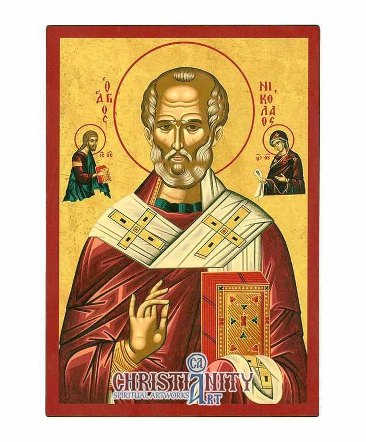 Saint Nicolaos (Lithography High Quality icon - L Series)-Christianity Art