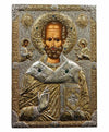 Saint Nicolaos (Silver icon - G Series)-Christianity Art