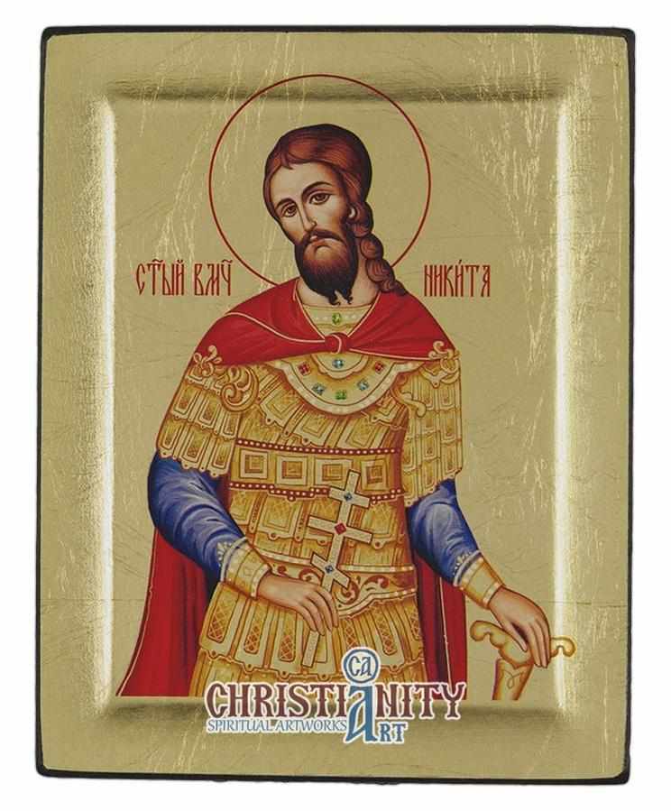 Saint Nikitas (Engraved icon - S Series)-Christianity Art