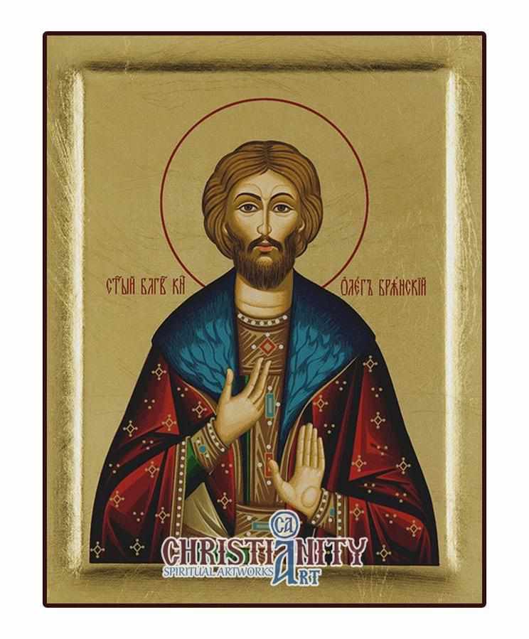 Saint Oleg (Engraved icon - S Series)-Christianity Art