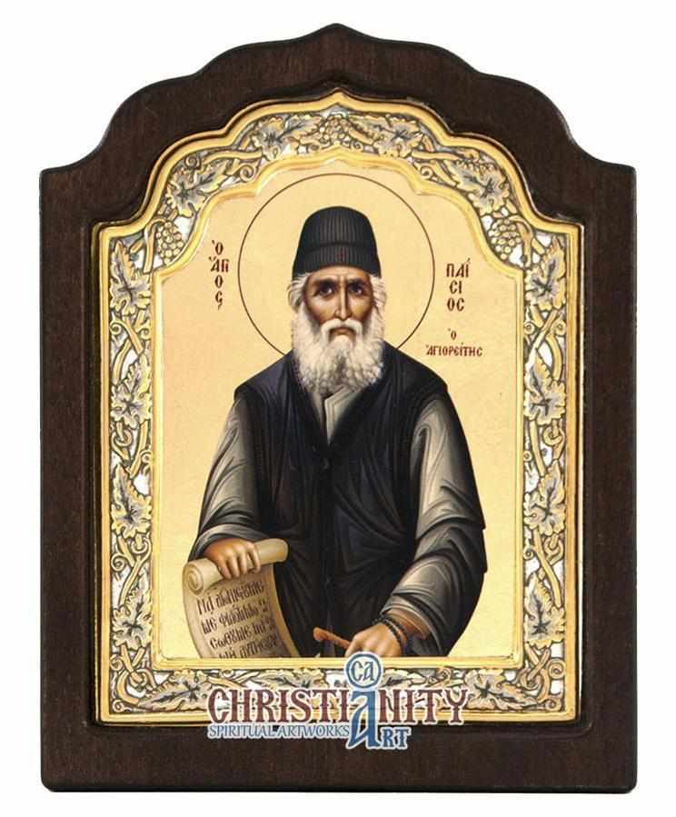 Saint Paisios (Silver icon - C Series)-Christianity Art