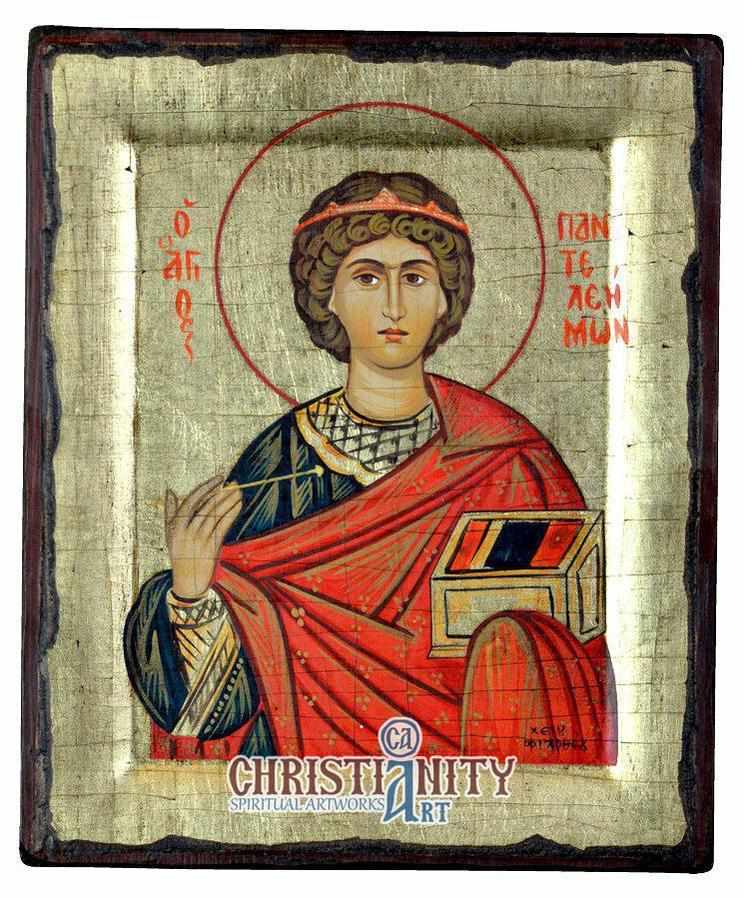 Saint Panteleimon (100% Handpainted Icon - P Series)-Christianity Art