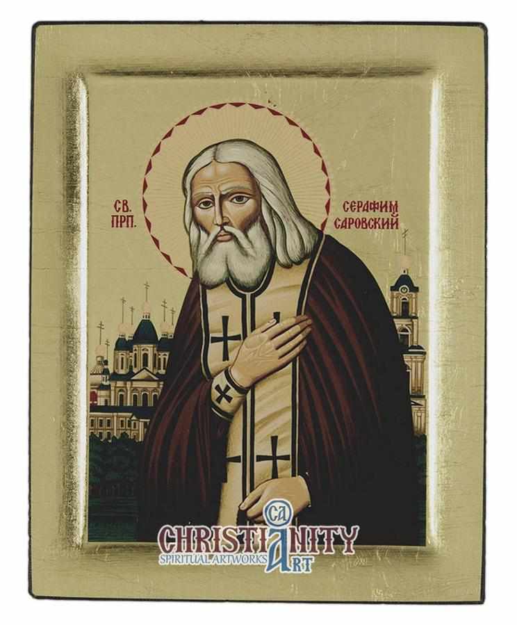 Saint Seraphim of Sarov (Engraved icon - S Series)-Christianity Art