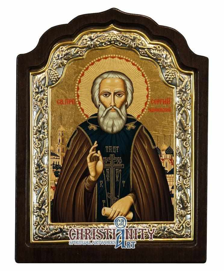 Saint Sergios (Silver icon - C Series)-Christianity Art
